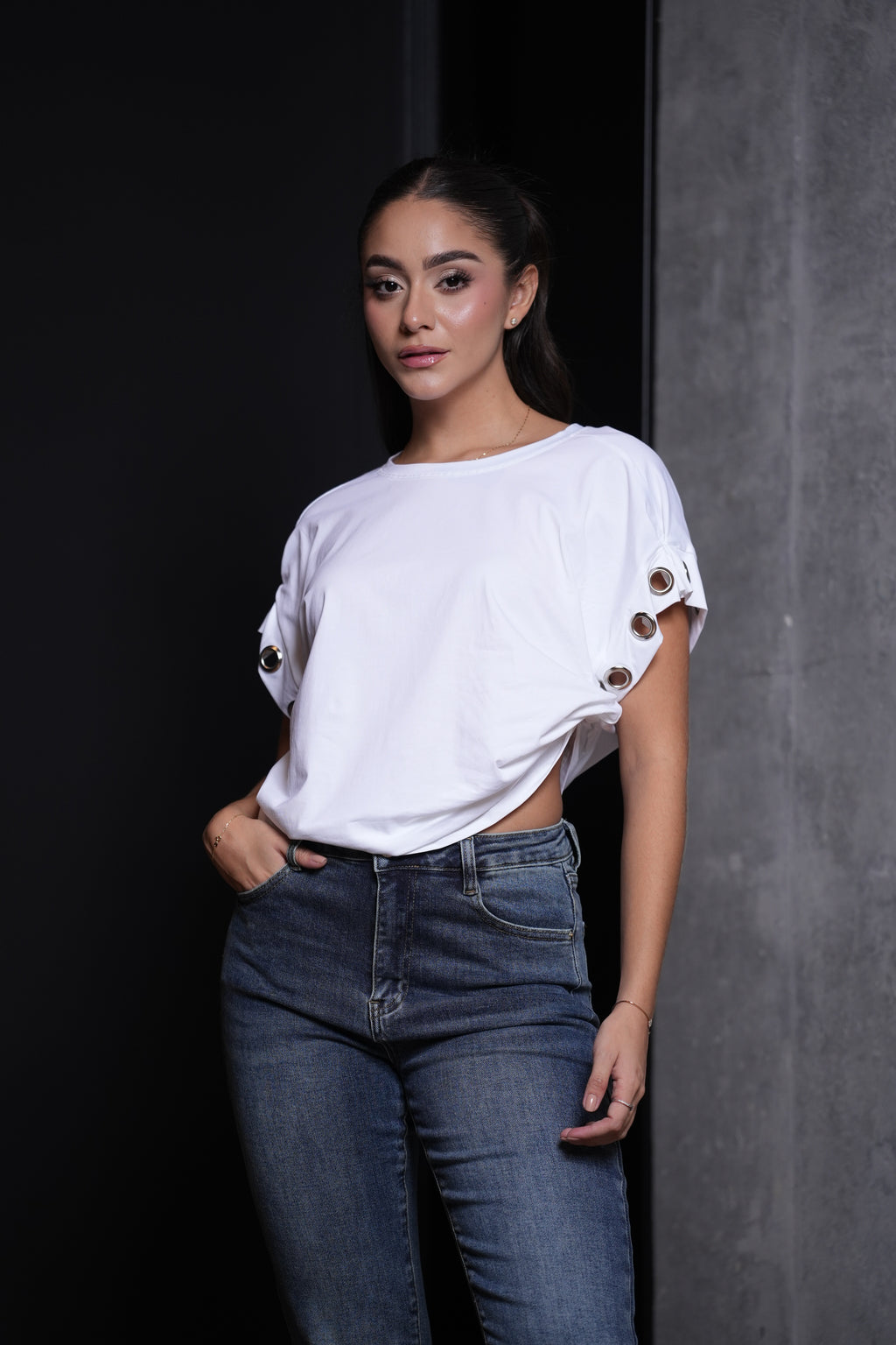 Blusa Ojillos Metalicos