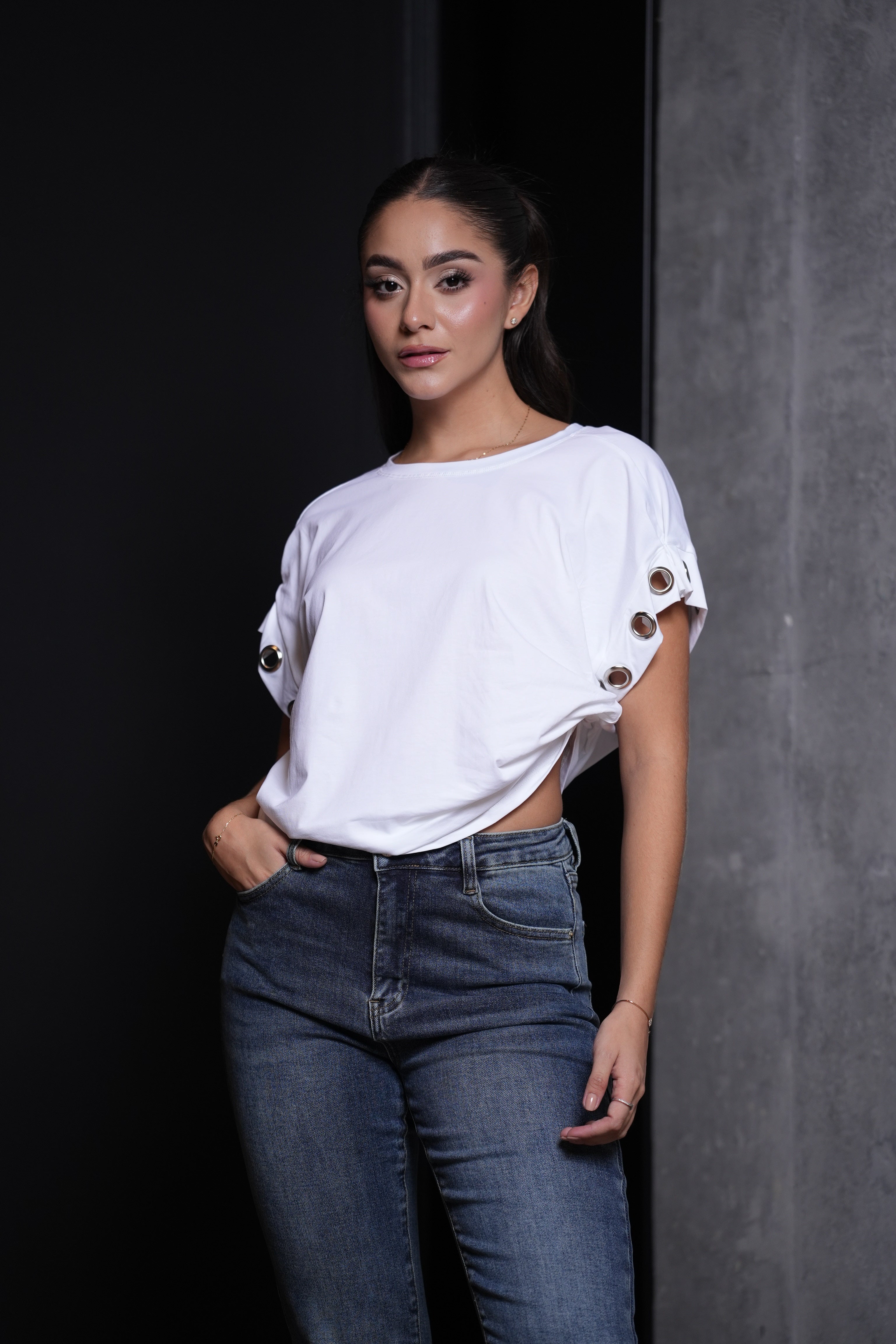 Blusa Ojillos Metalicos