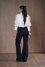 Camisa Detalles Encaje Blanco