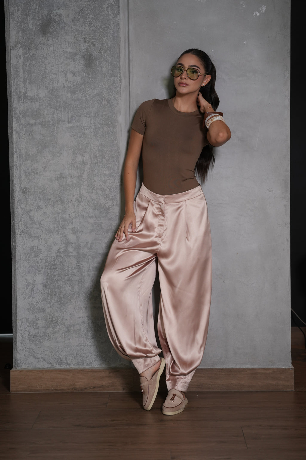 Satinado Jogger Beige
