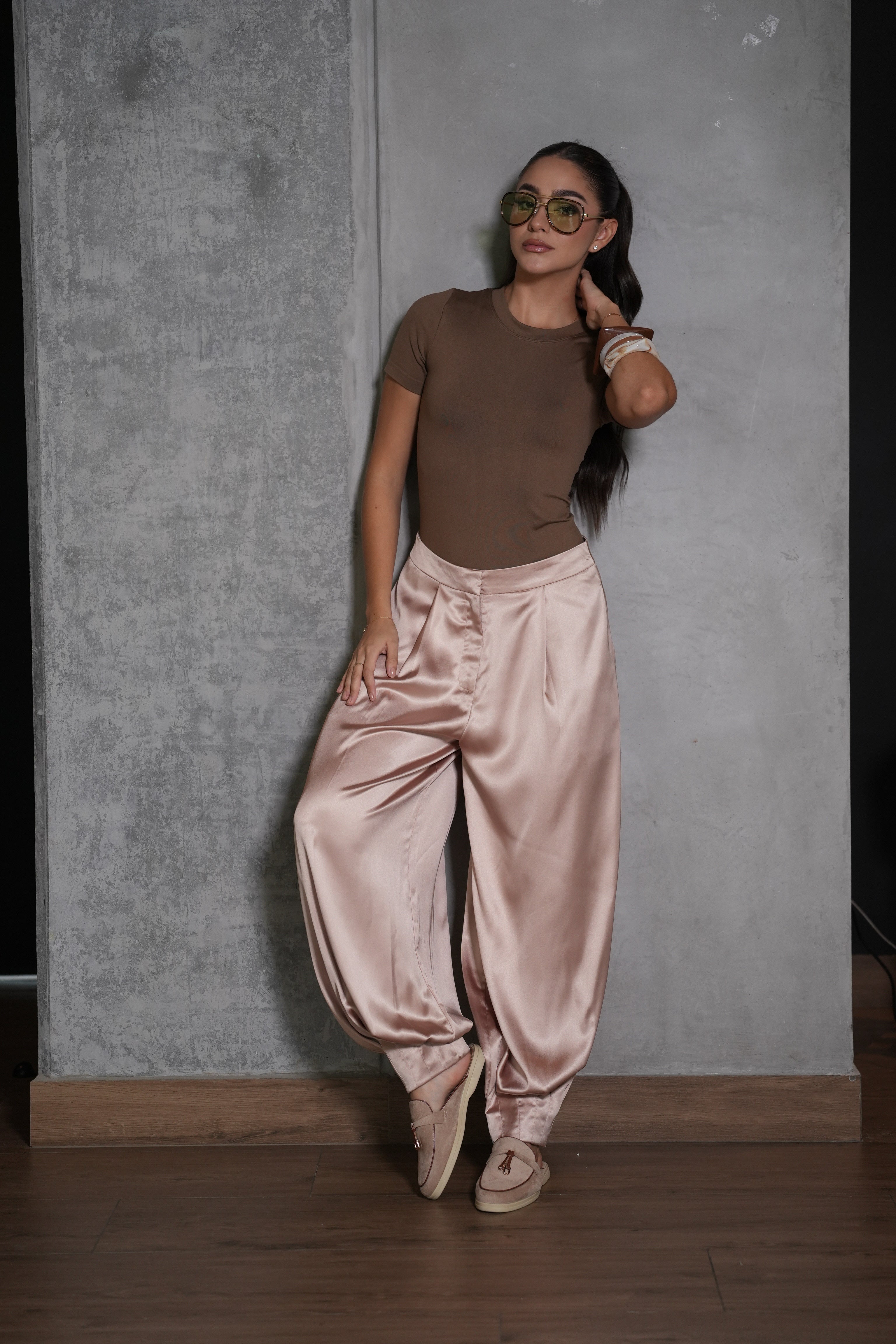 Satinado Jogger Beige
