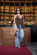 Blusa Halter Mocha
