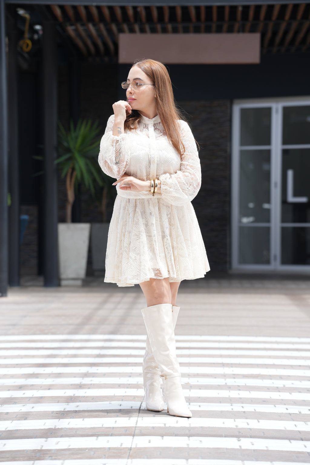 Vestido Corto En Encaje