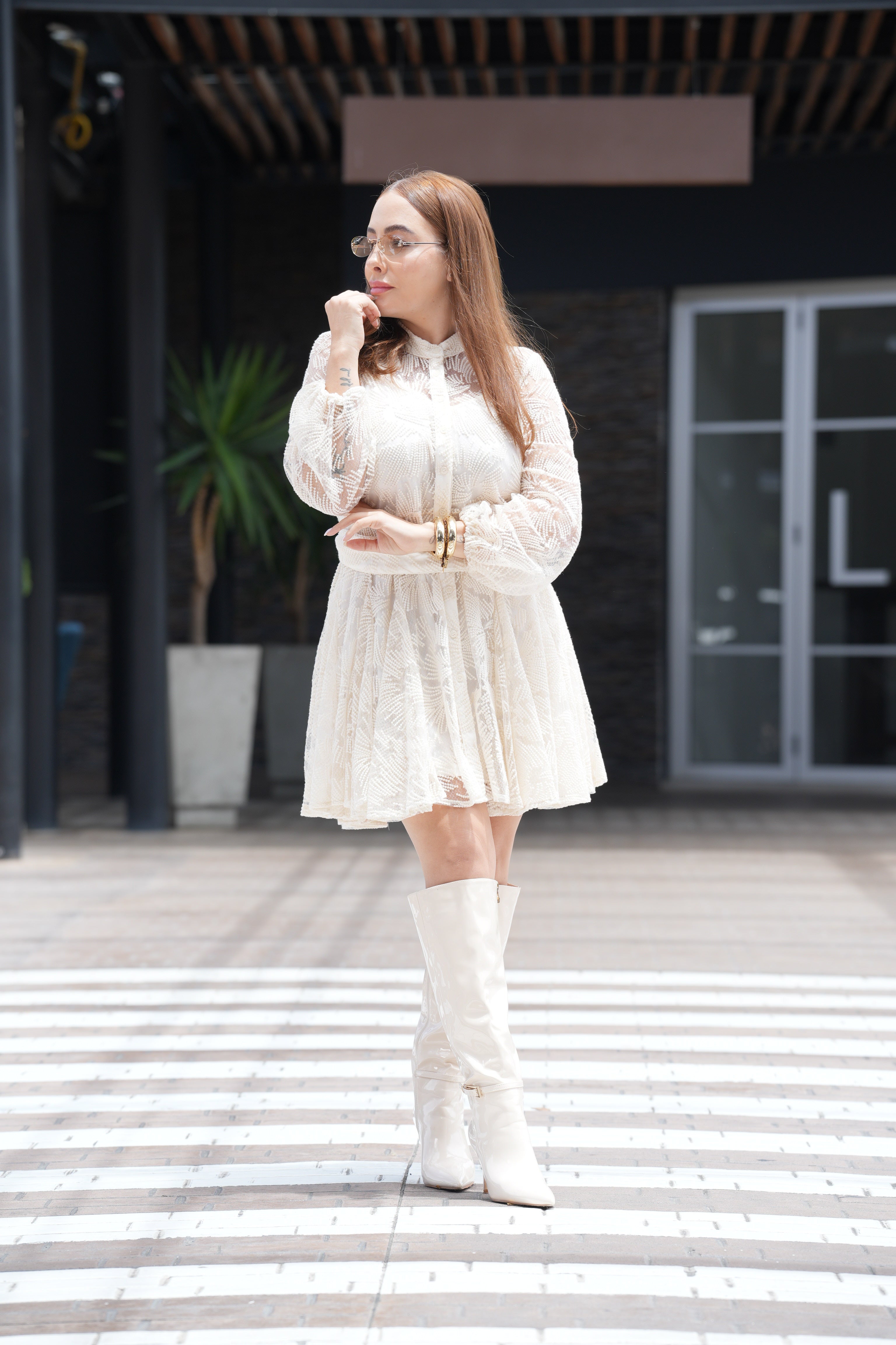 Vestido Corto En Encaje