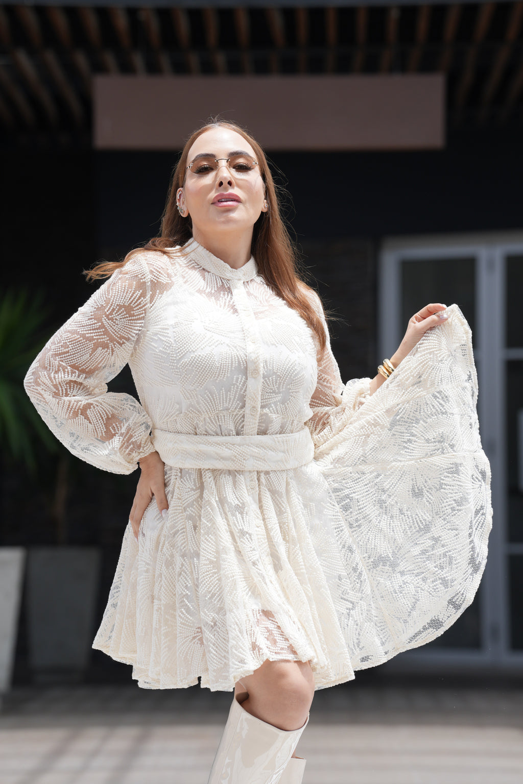 Vestido Corto En Encaje
