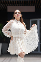 Vestido Corto En Encaje