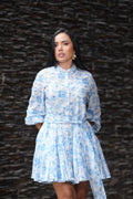 Vestido Flores Azul