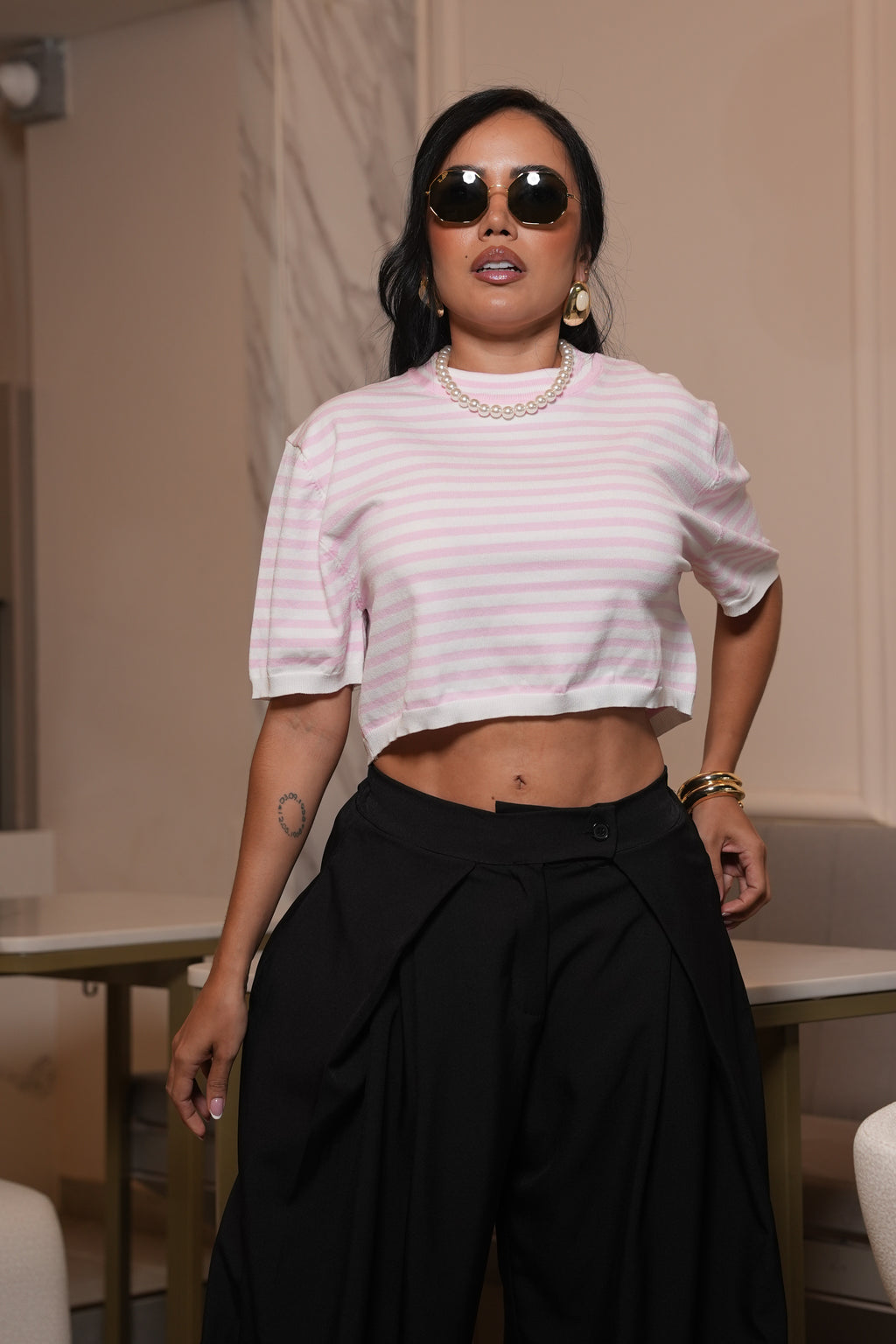Blusa raya azul- rosada