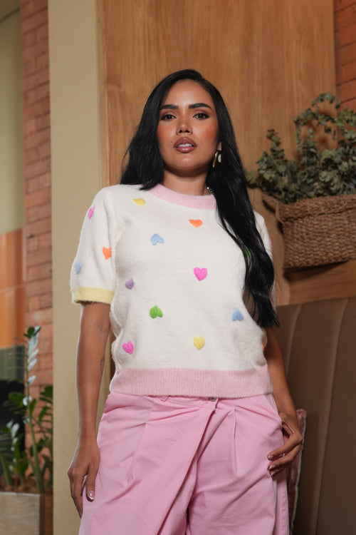 Blusa Corazones De Colores