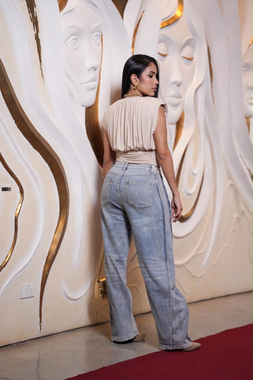 Blusa plisada