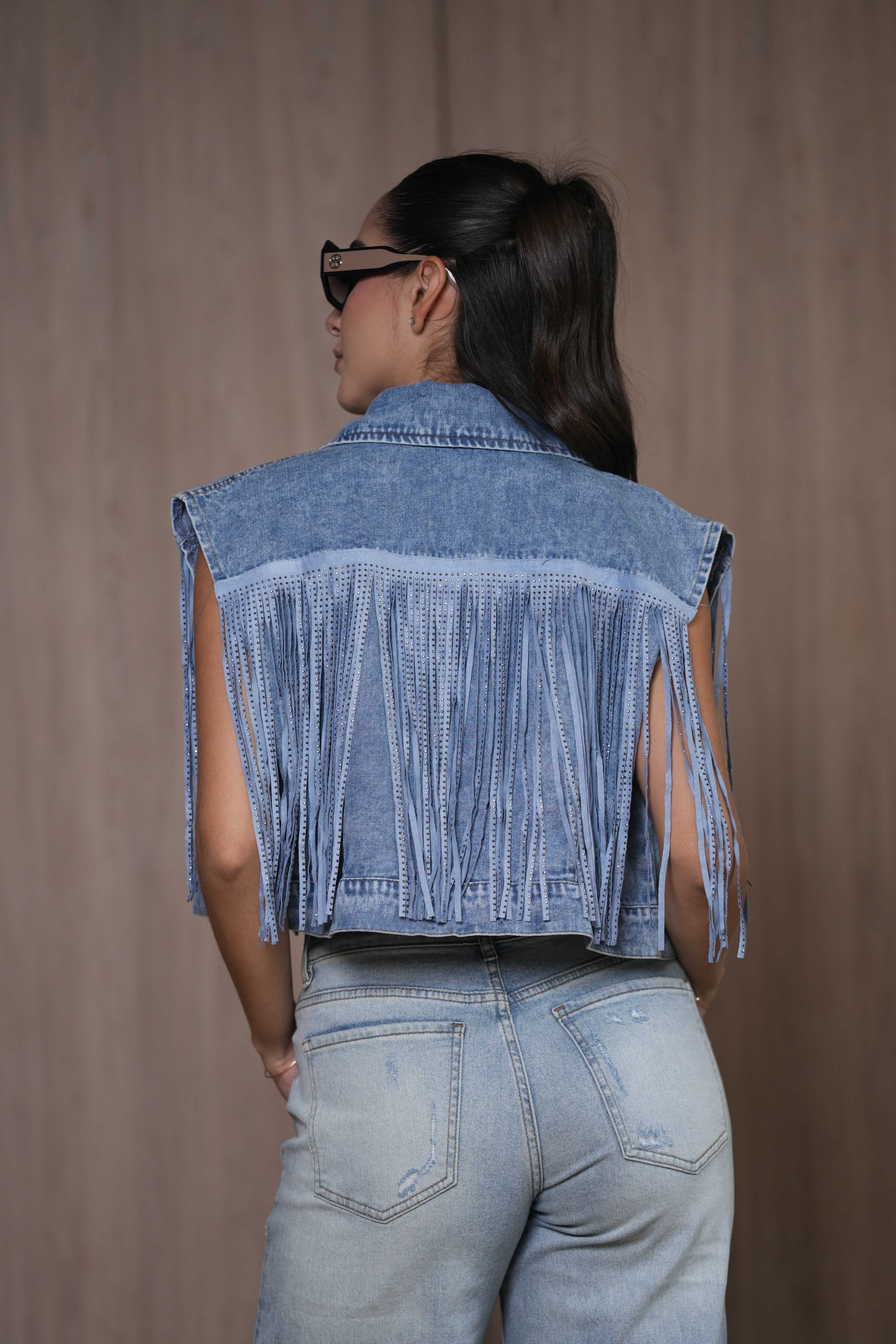 Jean Azul Detalles Desgastados