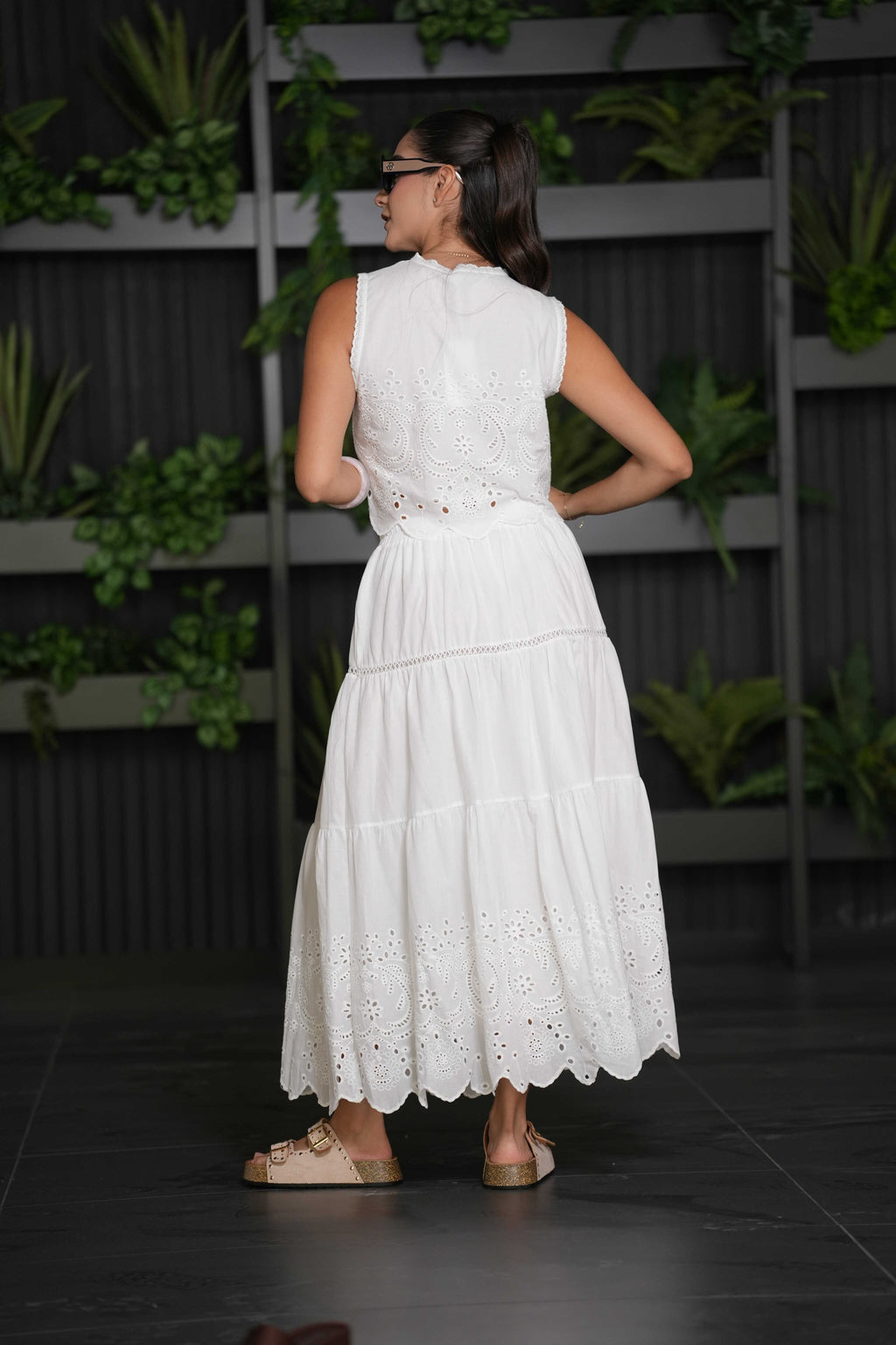 Set Falda Y Blusa Blanco