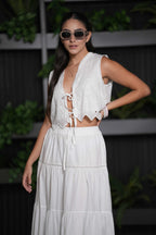 Set Falda Y Blusa Blanco