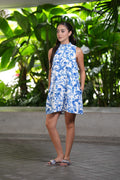 Vestido Pajarito Azul Estampado